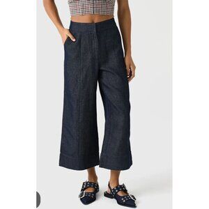 Brochu Walker New Idelle Denim trousers Pants size Small wide leg cropped Jeans